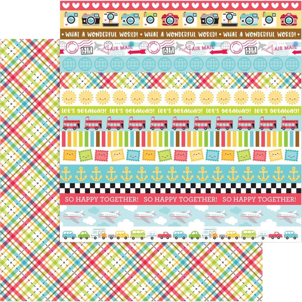 I Heart Travel Collection Scrapbook Paper & Sticker Pack by Doodlebug Design