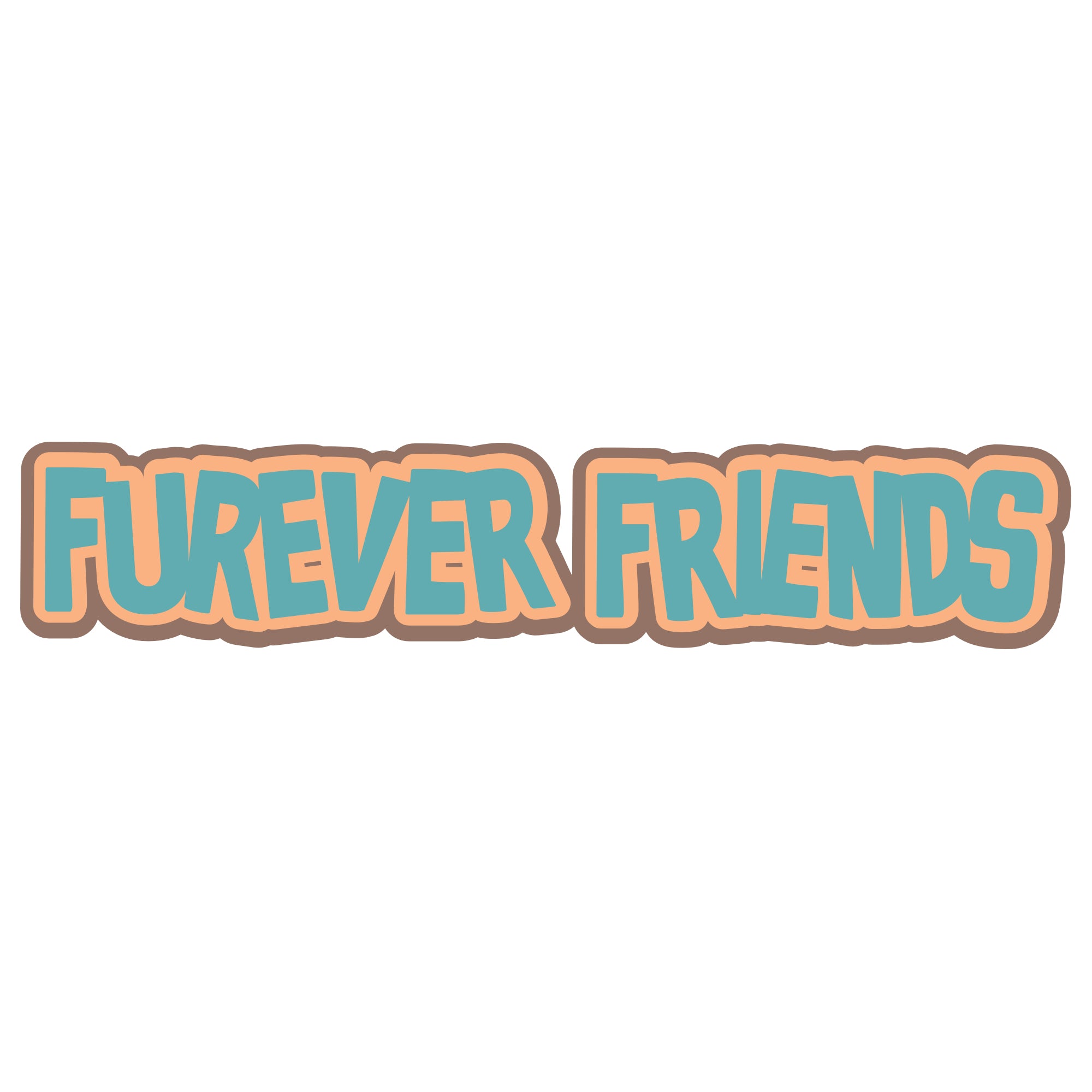 Cute Kitties Collection Furever Friends Title 6.5 x 1.5 Scrapbook Ephemera Embellishment by SSC Laser Designs