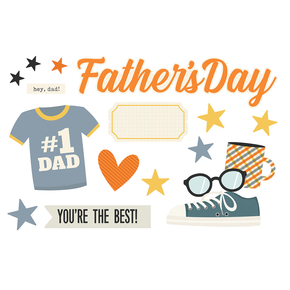 Father's Day Collection Simple Pages Scrapbook Die Cuts by Simple Stories