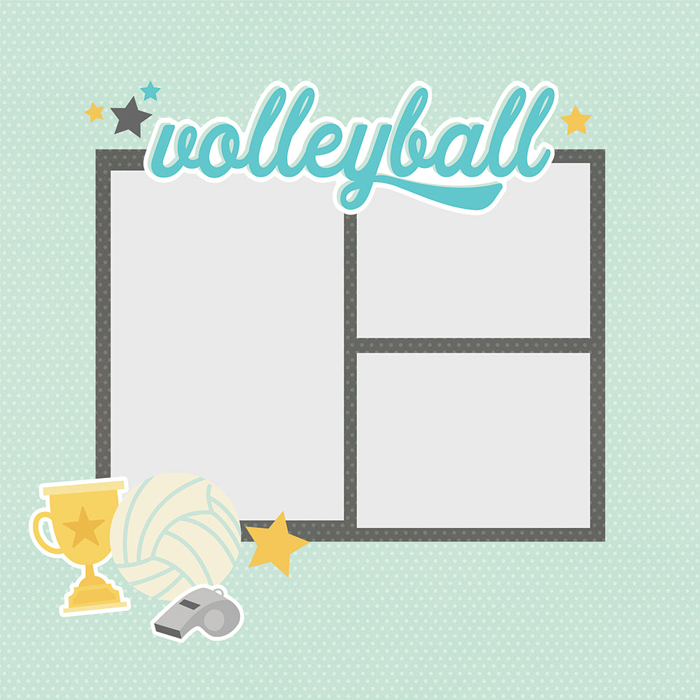 Sports Collection Volleyball 4x8 Simple Pages Pieces by Simple Stories - 17 Pieces