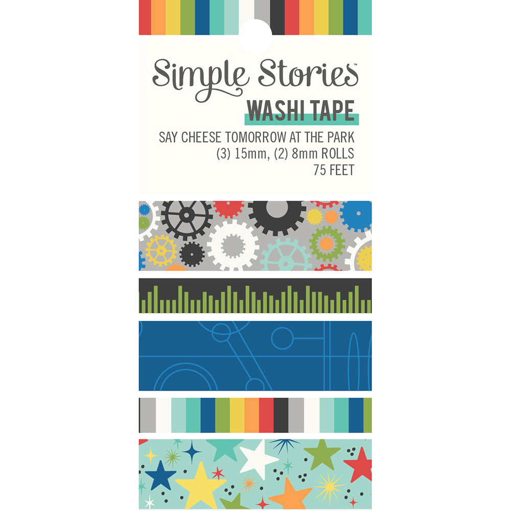 Say Cheese Tomorrow At The Park Collection Scrapbook Washi Tape Set by Simple Stories - 75 Feet