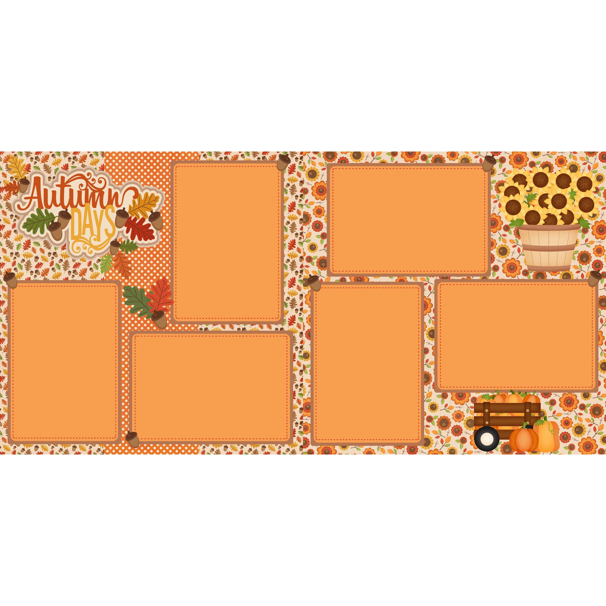 Autumn Days (2) - 12 x 12 Printed Scrapbook Pages by SSC Designs