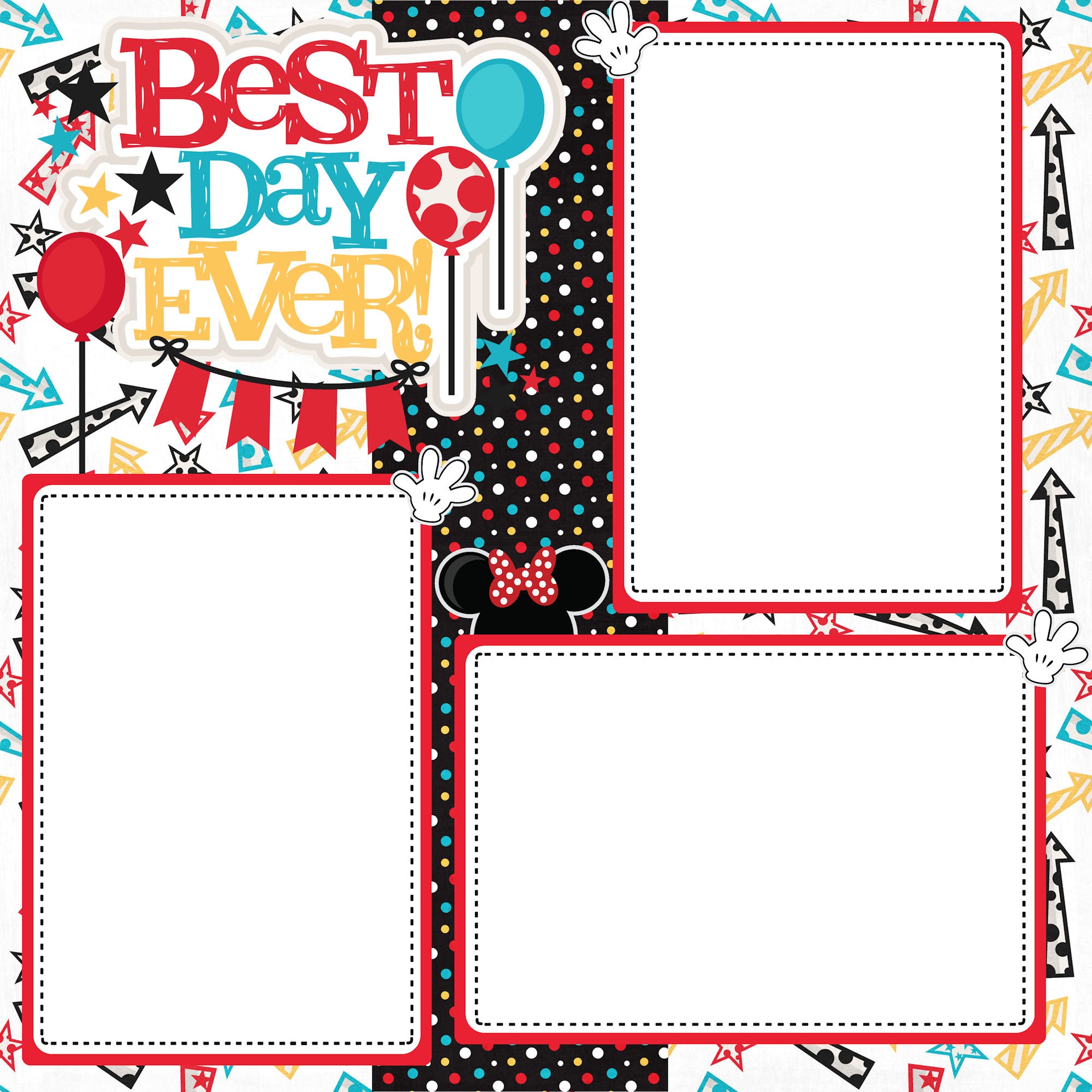 Best Day Ever (2) - 12 x 12 Printed Scrapbook Pages by SSC Designs