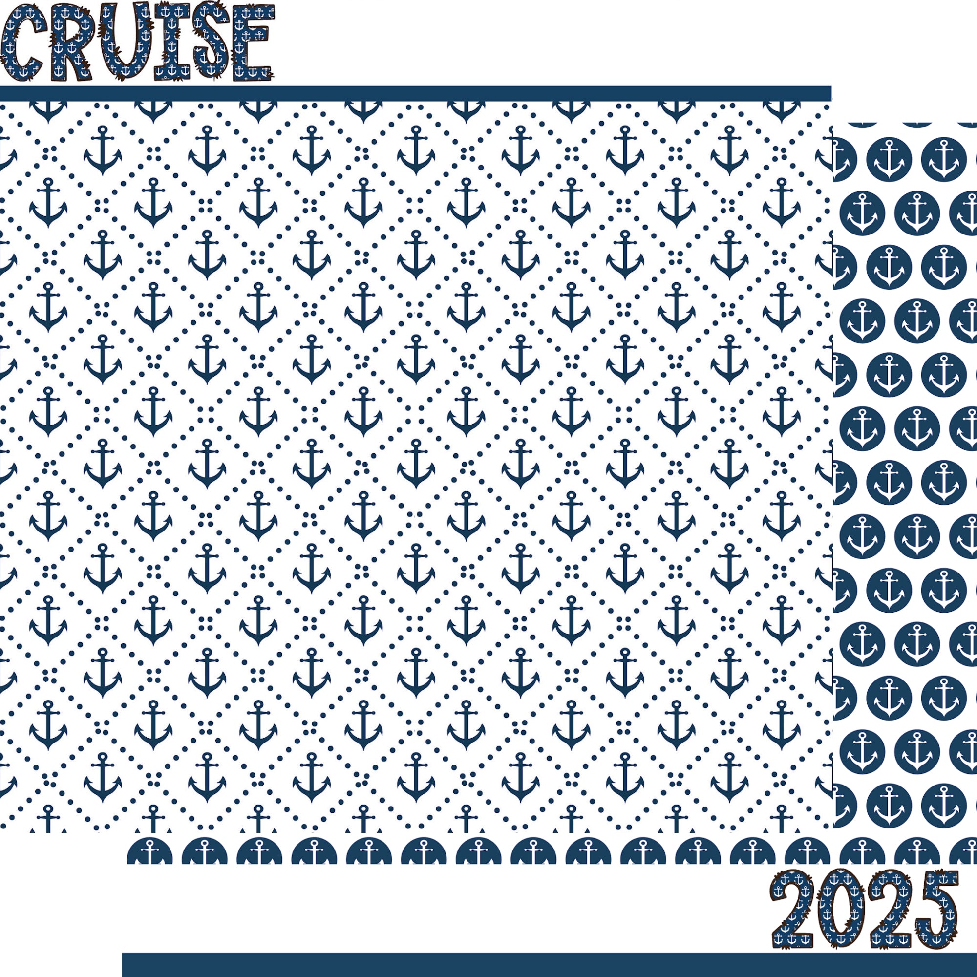 Cruise Collection Cruise 2025 12 x 12 Double-Sided Scrapbook Paper by SSC Designs