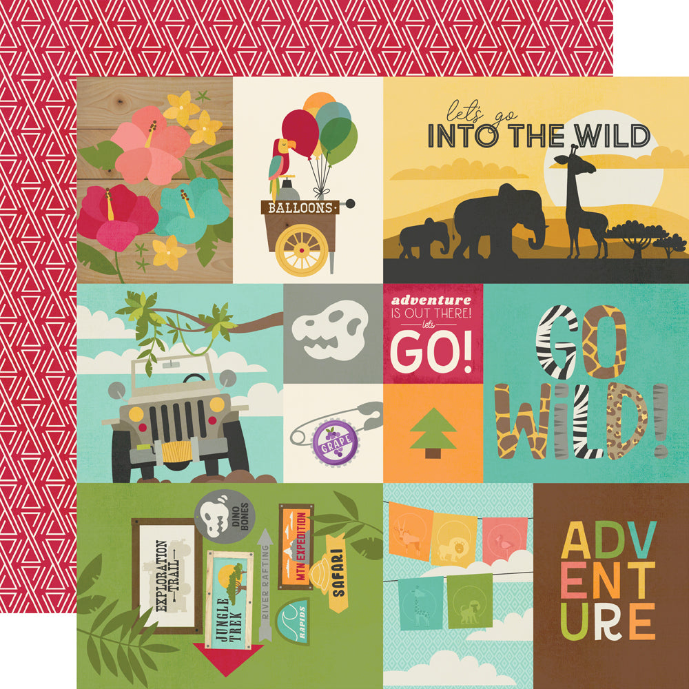 Say Cheese Wild Collection Elements 2 12 x 12 Double-Sided Scrapbook Paper by Simple Stories (Copy)