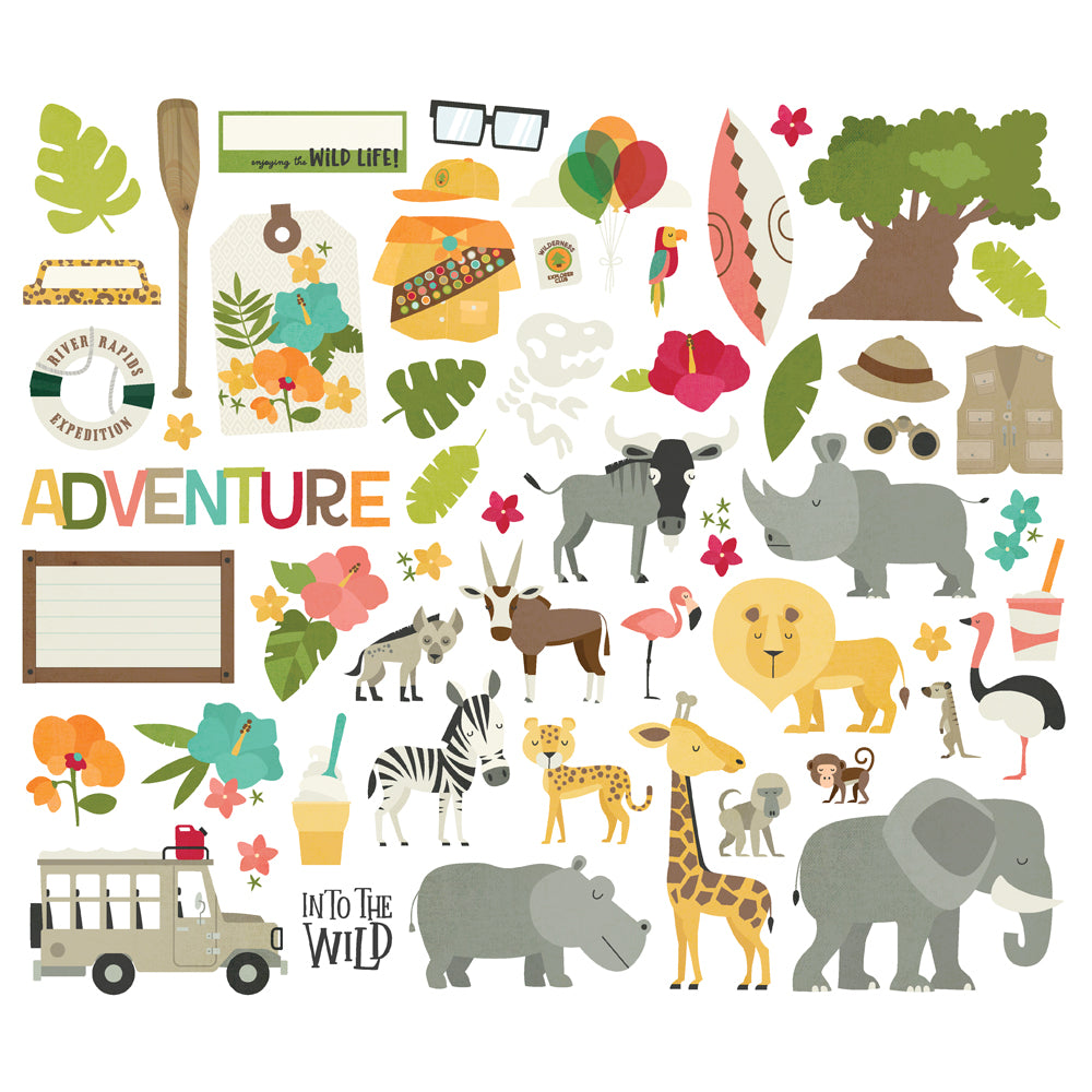 Say Cheese Wild Collection Bits & Pieces Die Cuts by Simple Stories