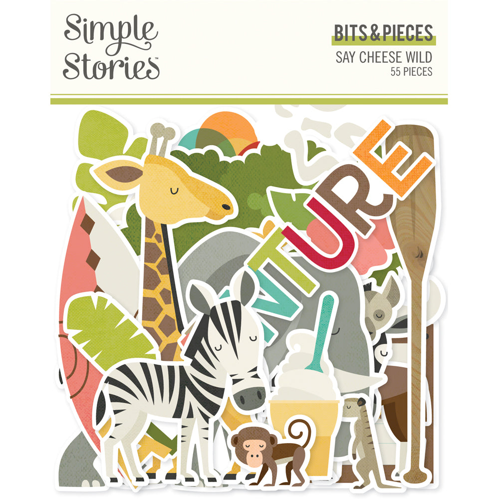 Say Cheese Wild Collection Bits & Pieces Die Cuts by Simple Stories