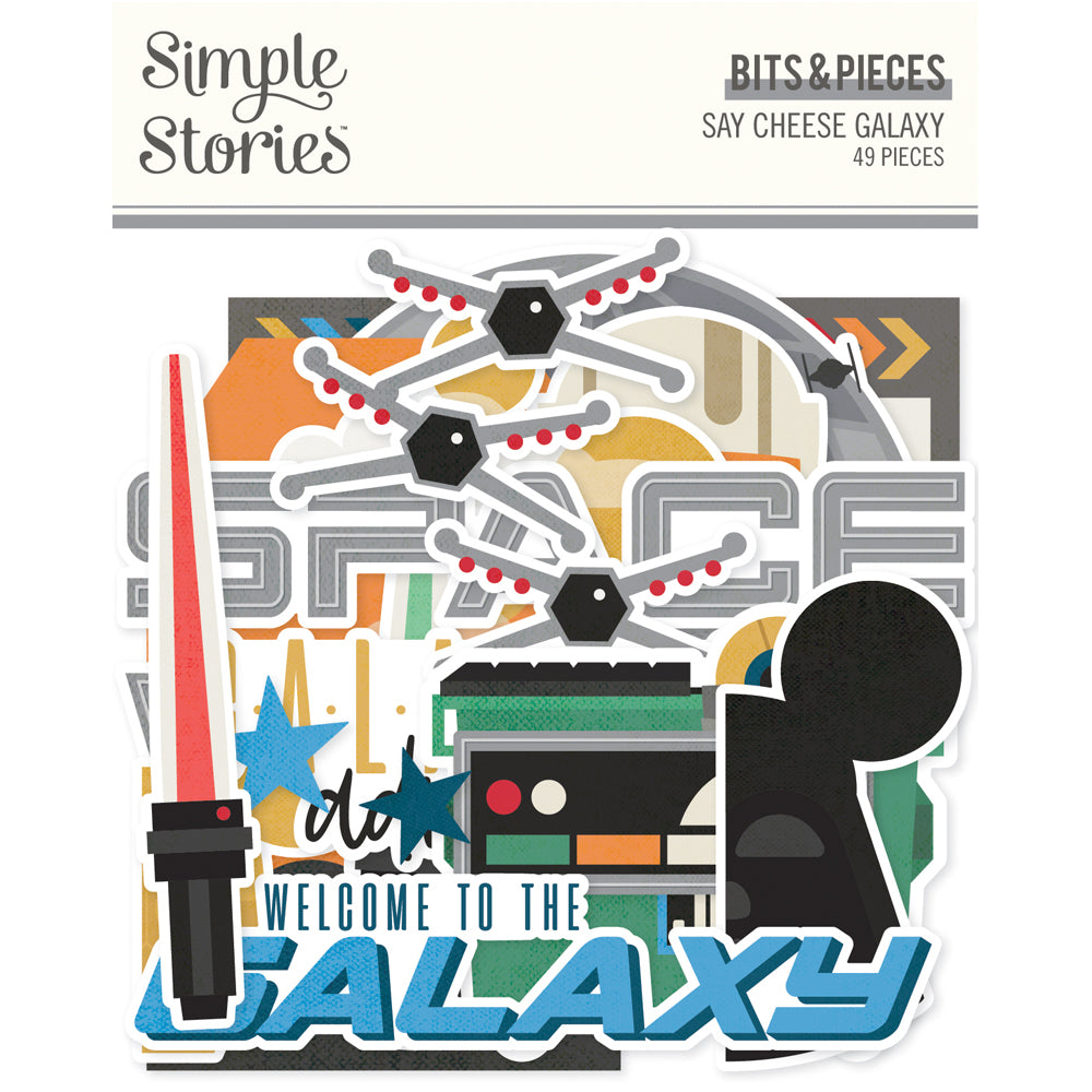 Say Cheese Galaxy Collection Bits & Pieces Die Cuts by Simple Stories