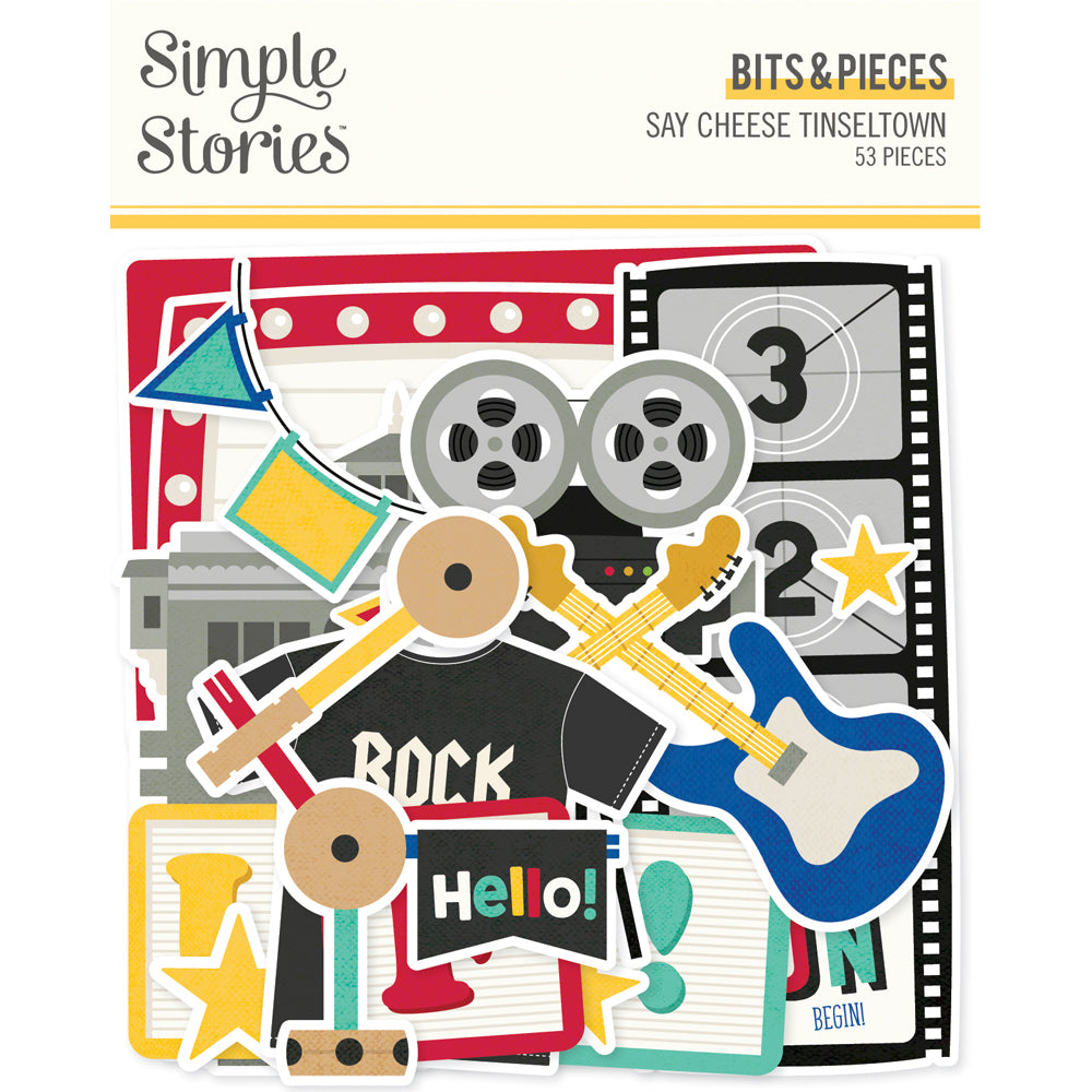 Say Cheese Tinseltown Collection Bits & Pieces Die Cuts by Simple Stories