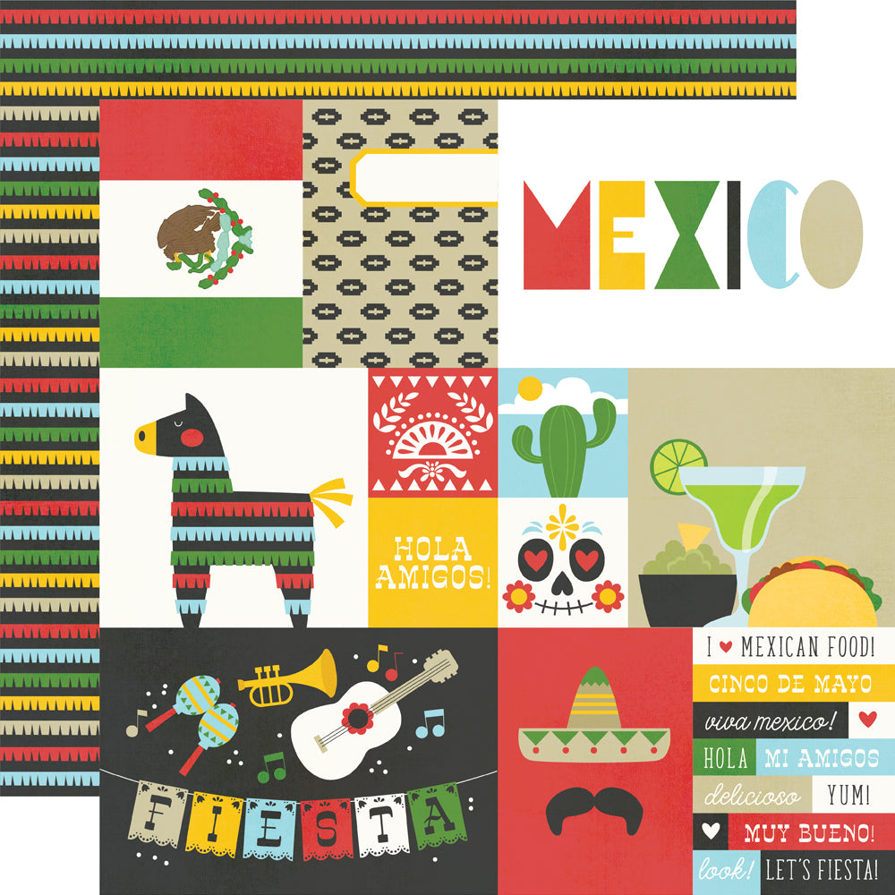 Say Cheese Epic Collection Mexico 12 x 12 Double-Sided Scrapbook Paper by Simple Stories