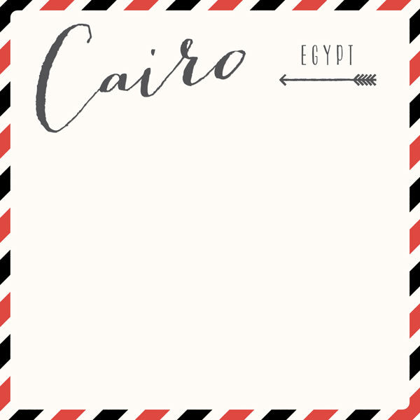 Travel Memories Collection Cairo Air Mail 12 x 12 Double-Sided Scrapbook Paper by Scrapbook Customs