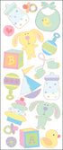 New Baby Collection Baby Toys 3 x 7 Puffy Scrapbook Embellishment by Jolee's Boutique