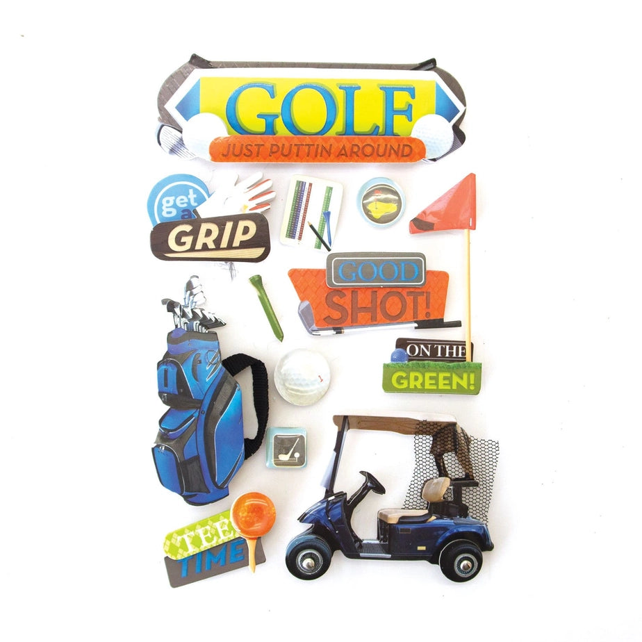 Sports Collection Golf 5 x 7 Scrapbook Embellishment by Paper House Productions