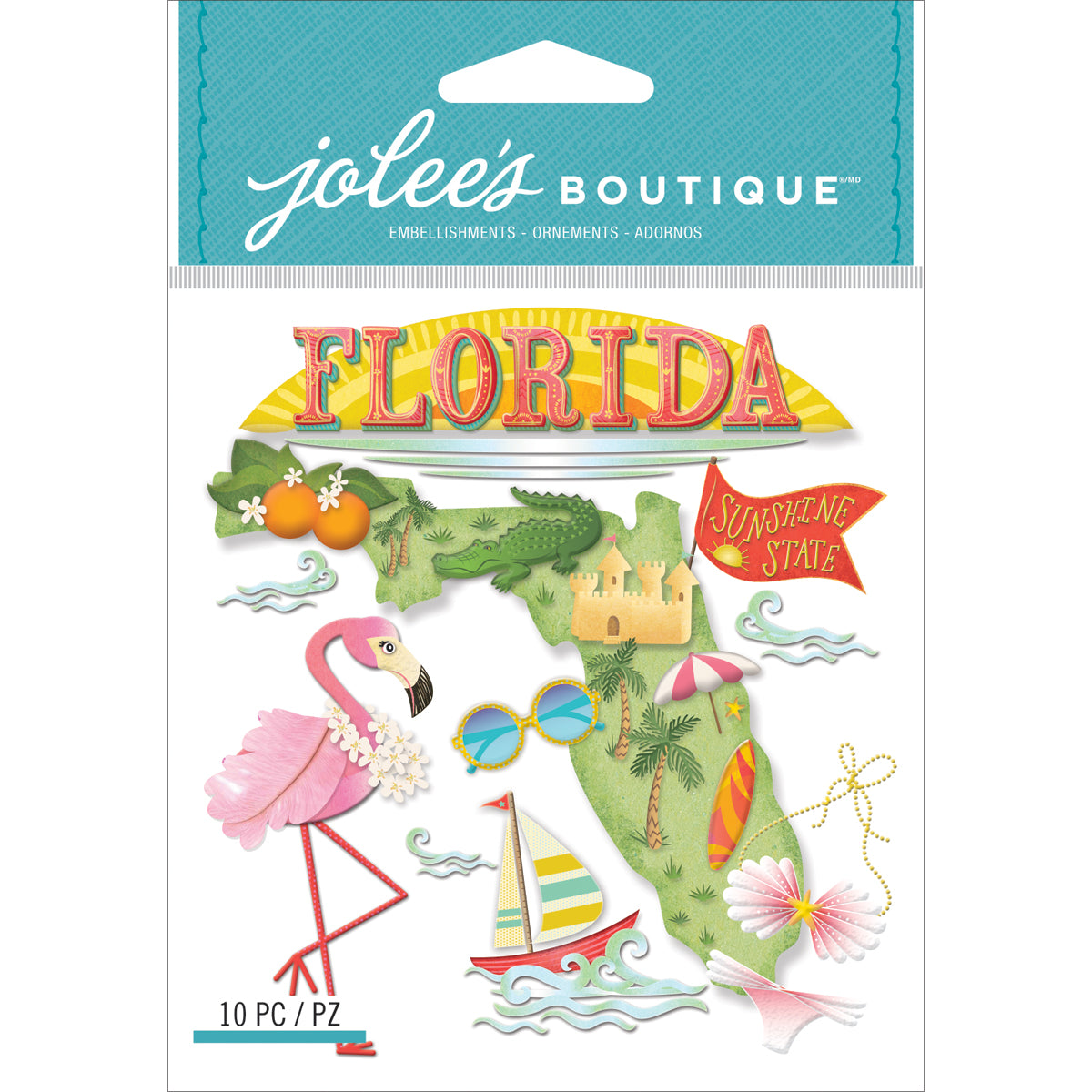 Travel Collection 4 x 6 Florida Scrapbook Embellishment by Jolee's Boutique