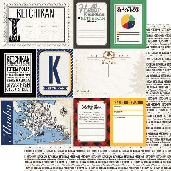 Alaskan Journal Collection Ketchikan Double-Sided Scrapbook Paper by Scrapbook Customs