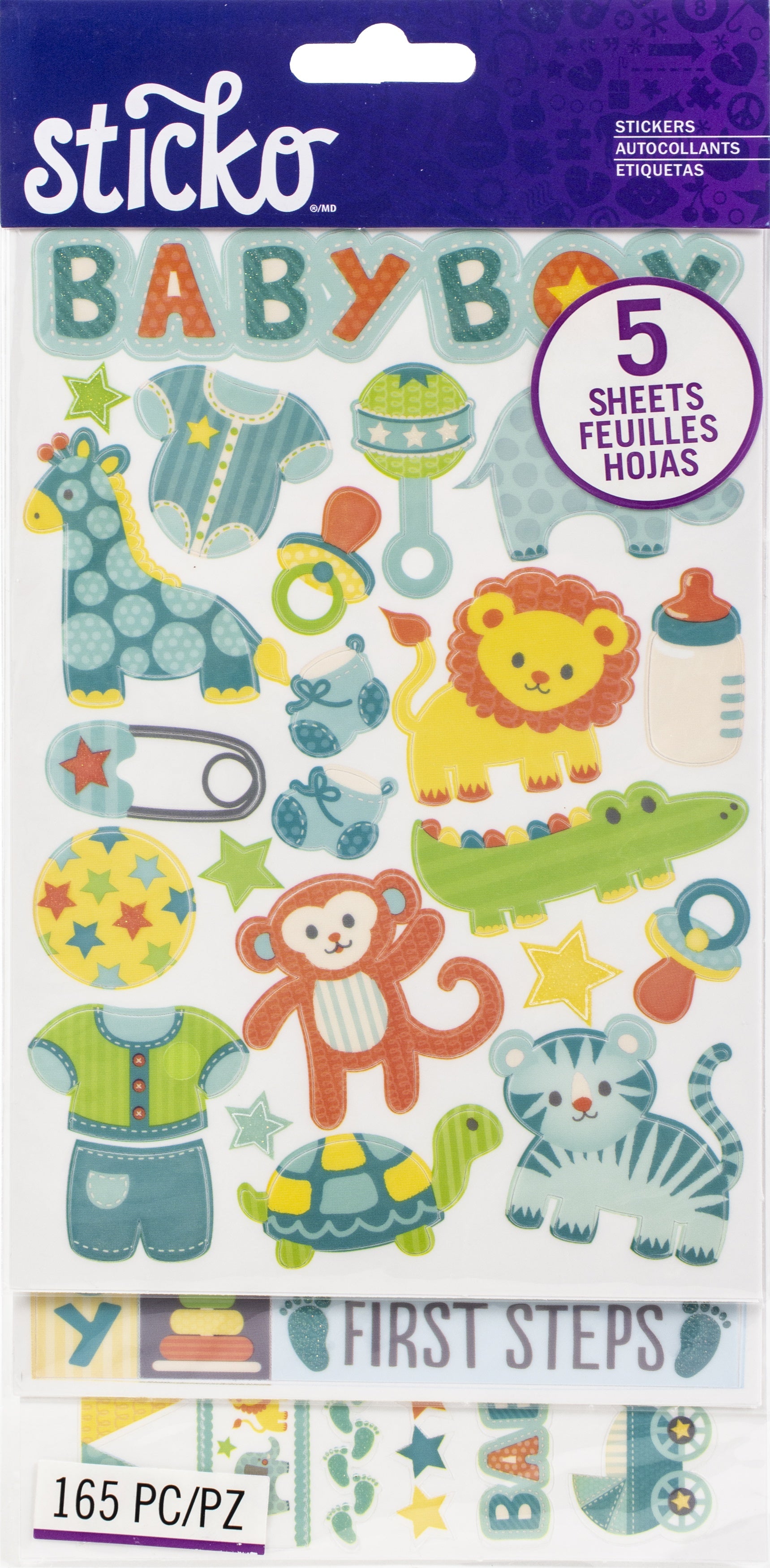 Baby Boy Collection Multi Sticker Pack by Sticko Stickers - 5 Sheets