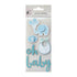 Oh Baby Blue Glitter  3 x 5 Scrapbook Embellishment by Little Birdie