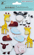 Animal Friends Glitter 5 x 8 Scrapbook Embellishment by Little Birdie