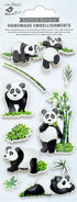 Panda World Glitter 3 x 8 Scrapbook Embellishment by Little Birdie