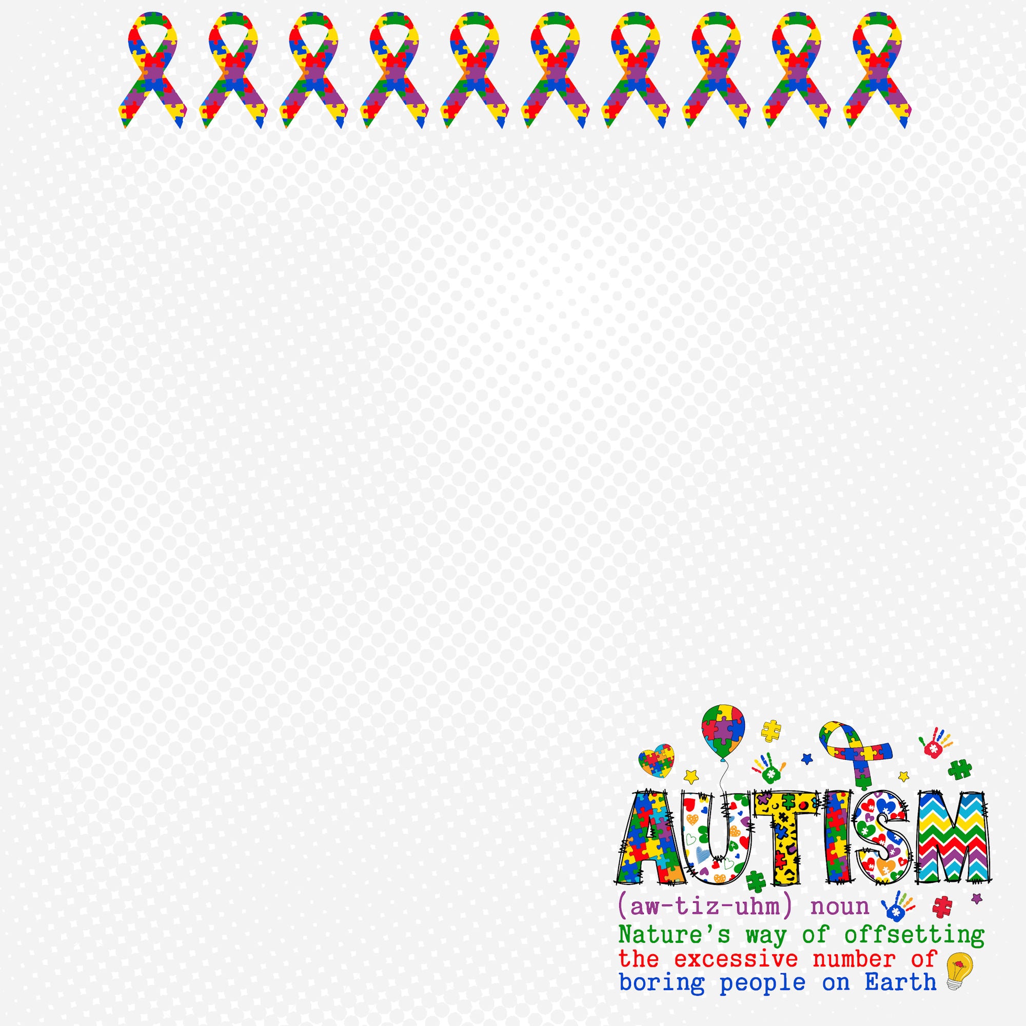 Autism Au-some Collection Echolalia 12 x 12 Double-Sided Scrapbook Paper by SSC Designs