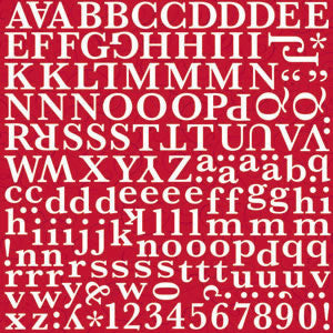 Christmas Basics Collection 12 x 12 Alphabet Glitter Scrapbook Sticker Sheet by Reminisce