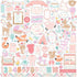 Hello Baby Girl 12 x 12 Scrapbook Collection Kit by Echo Park Paper - 13 Pieces