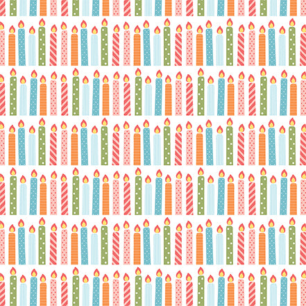 Birthday Girl Collection Cluster of Candles 12 x 12 Double-Sided Scrapbook Paper by Echo Park Paper