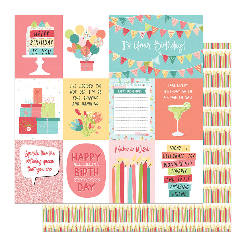 Birthday Sparkle Collection 12 x 12 Scrapbook Collection Kit by Photo Play Paper