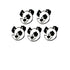 Black & White Dog Faces .75" Brads Scrapbook or Card Embellishments by Eyelet Outlet - Pkg. of 12