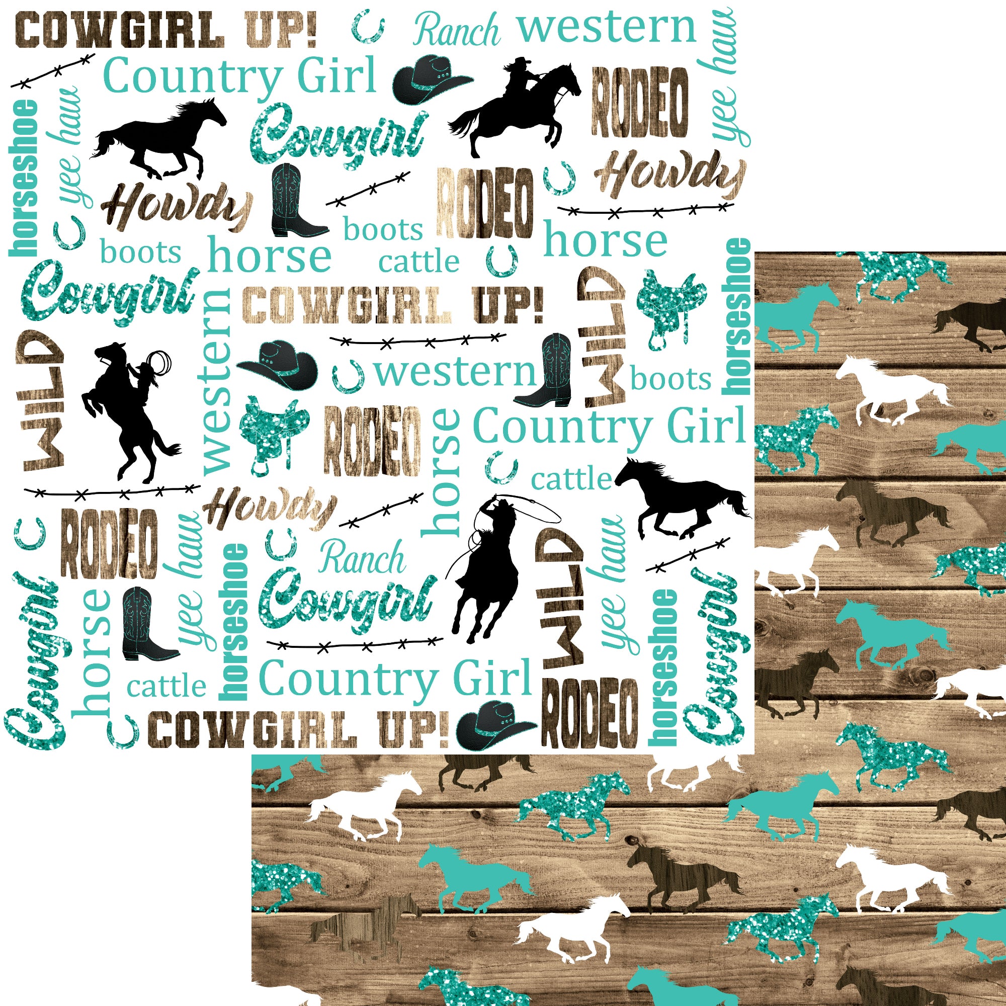 Cowgirls Collection 12 x 12 Scrapbook Collection Kit by SSC Designs