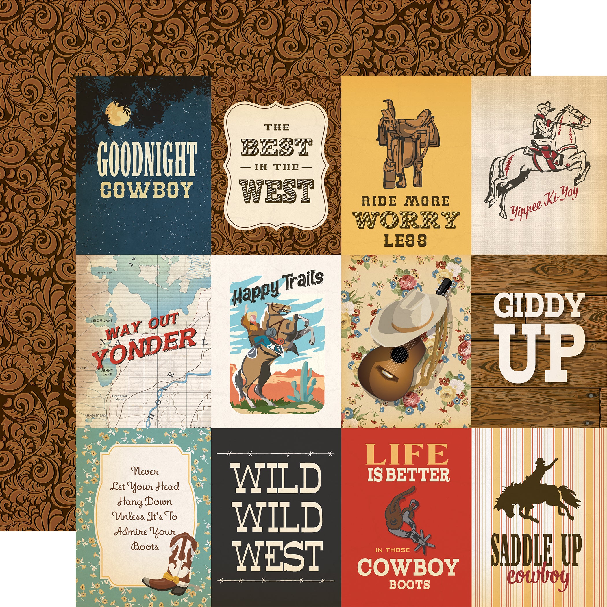 Cowboys Collection 12 x 12 Scrapbook Collection Kit by Echo Park Paper