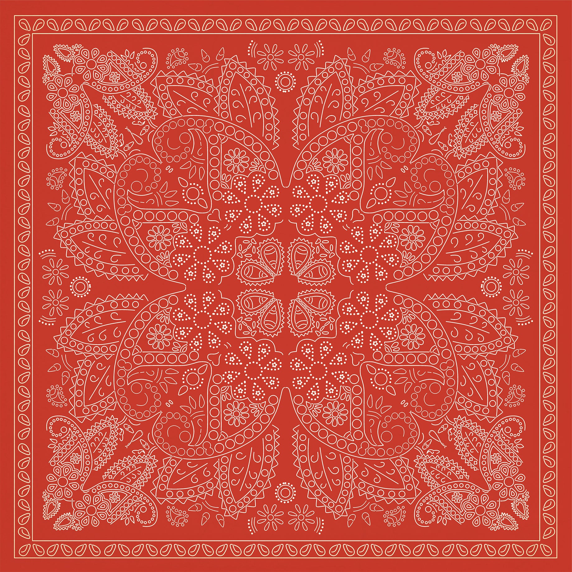 Cowboys Collection Red Bandana 12 x 12 Double-Sided Scrapbook Paper by Echo Park Paper