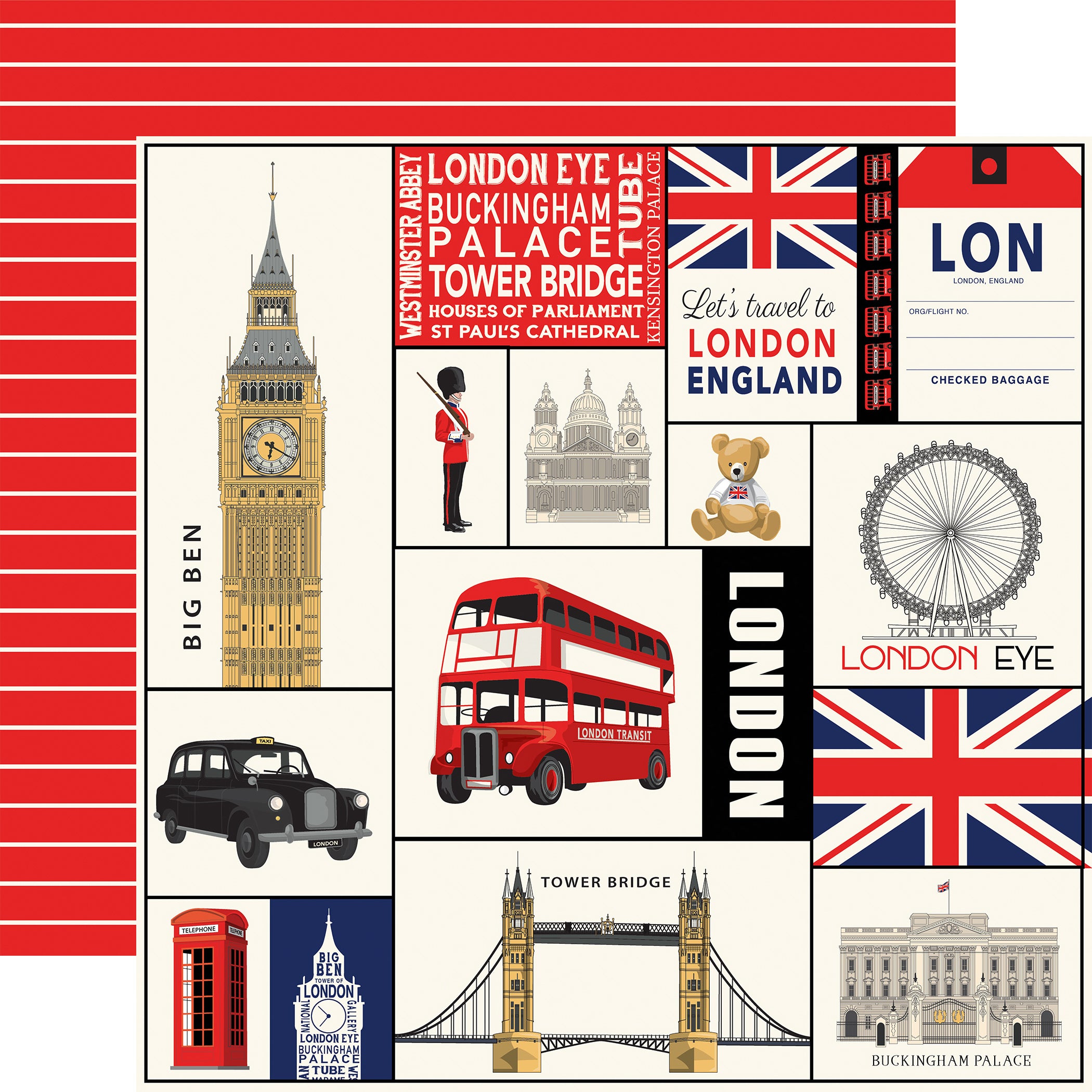 London Collection Scrapbook Collection Kit by Carta Bella - 13 Pieces