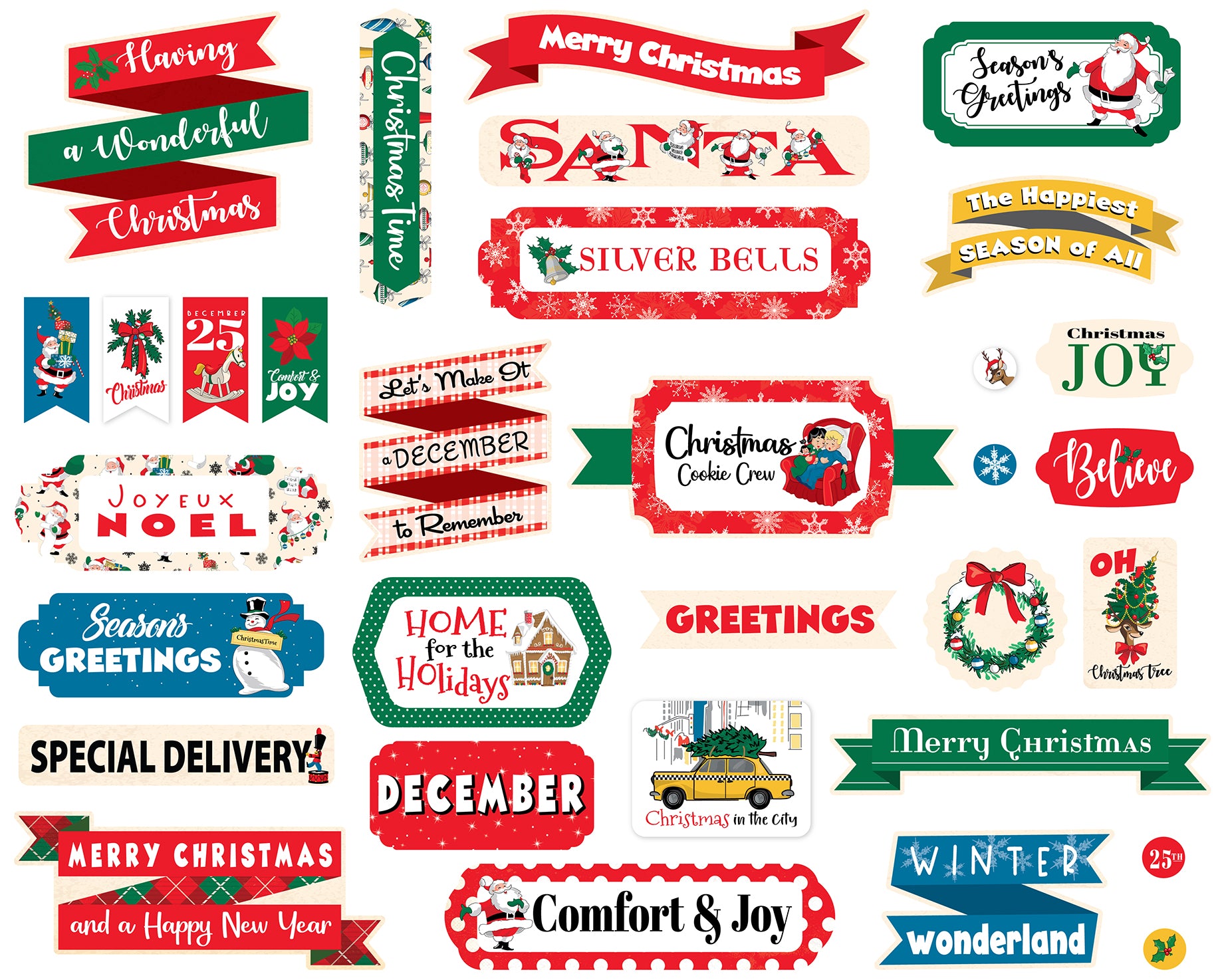 Season's Greetings Collection Scrapbook Titles & Phrases by Carta Bella