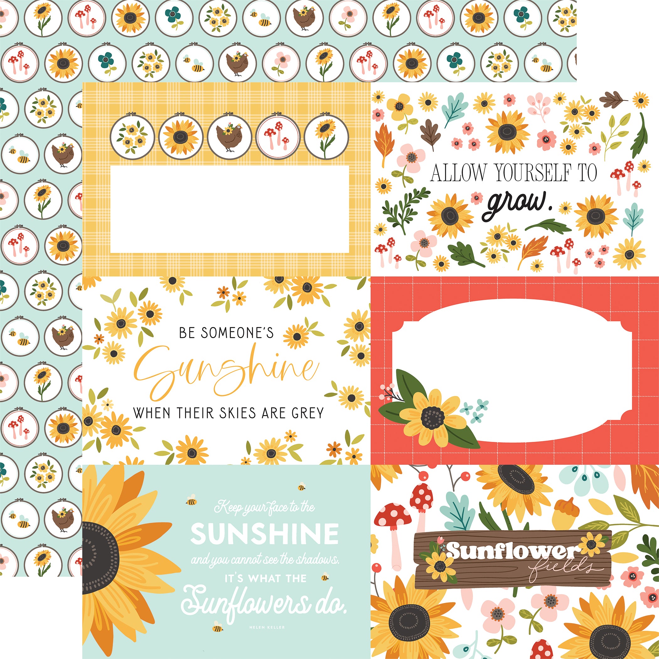 Sunflower Summer Collection 12 x 12 Scrapbook Page Kit by Carta Bella