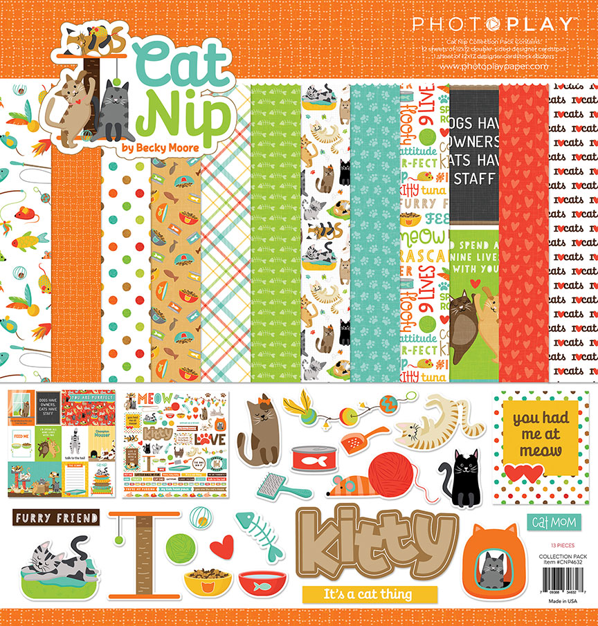 Cat Nip Collection 12 x 12 Double-Sided Scrapbook Collection Kit by Photo Play Paper