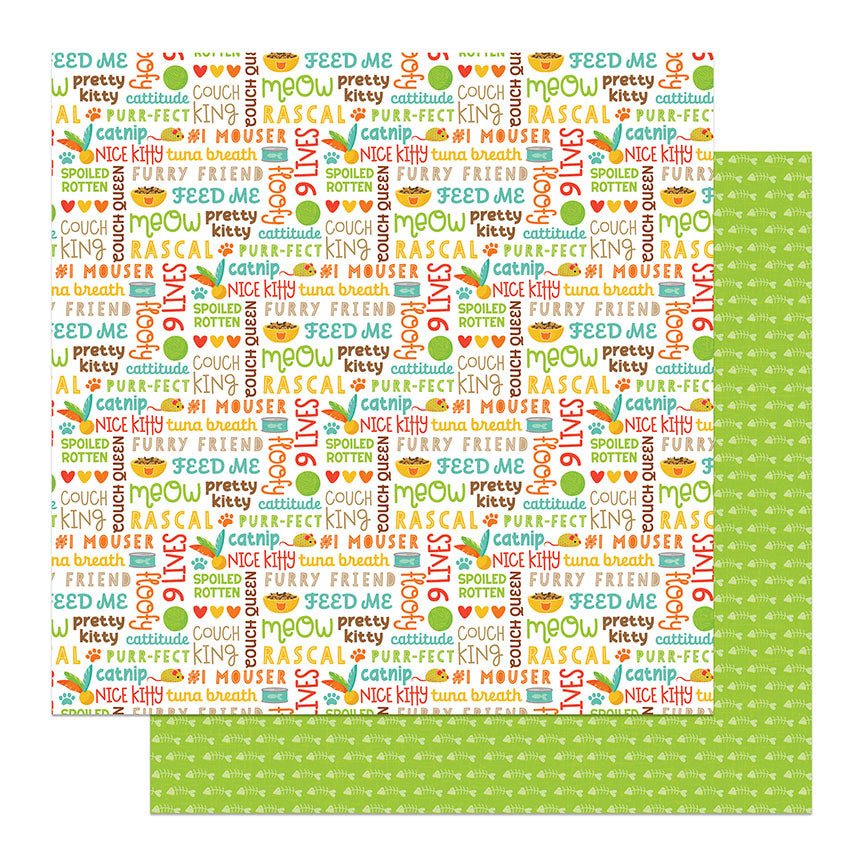 Cat Nip Collection Floofy 12 x 12 Double-Sided Scrapbook Paper by Photo Play Paper