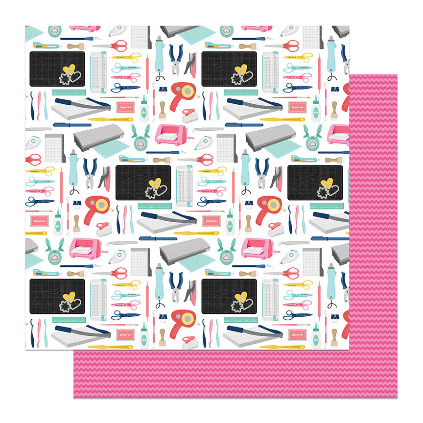 Crop Til You Drop Collection 12 x 12 Scrapbook Paper & Sticker Collection Pack by Photo Play Paper