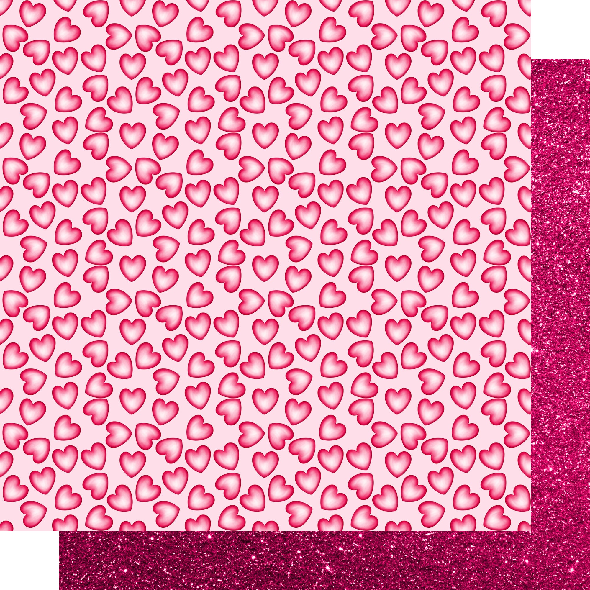 Cupid's Calling Collection Floating Hearts 12 x 12 Double-Sided Scrapbook Paper by SSC Designs