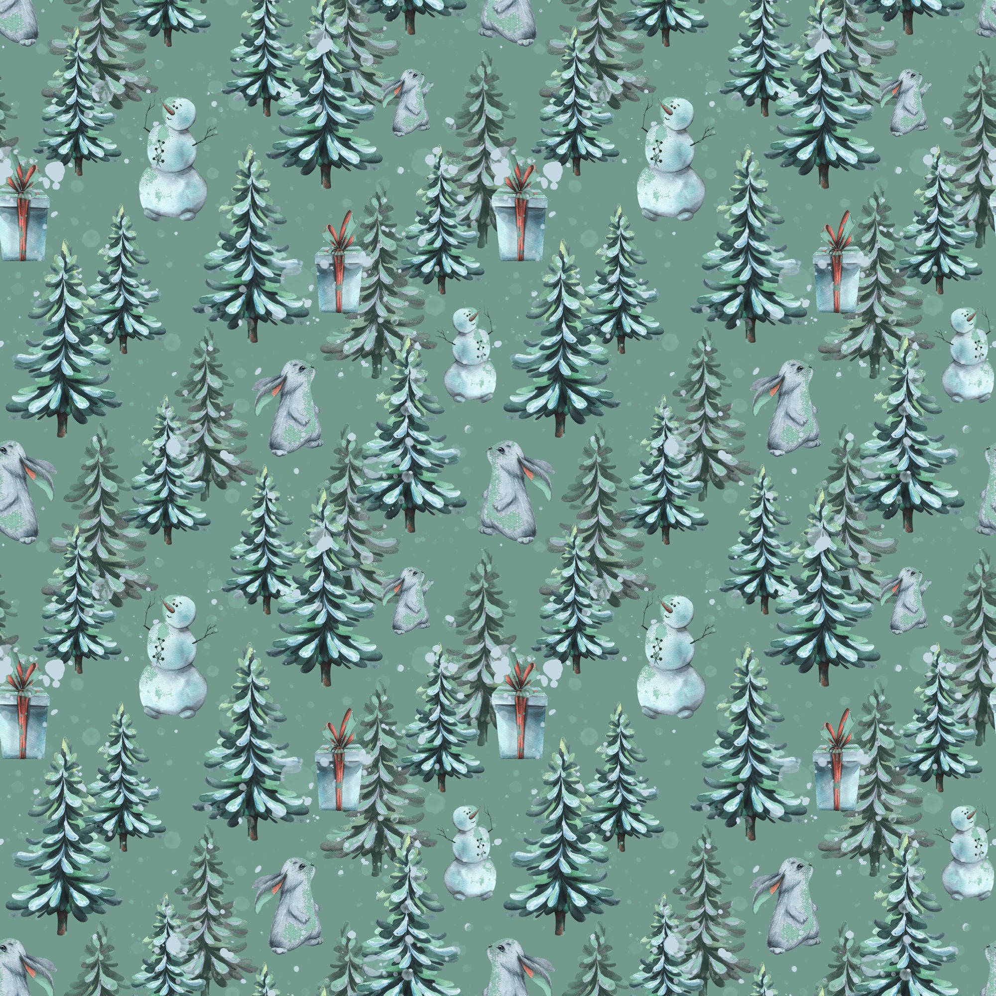 Cozy Winter Collection Wintery Woods 12 x 12 Double-Sided Scrapbook Paper by SSC Designs