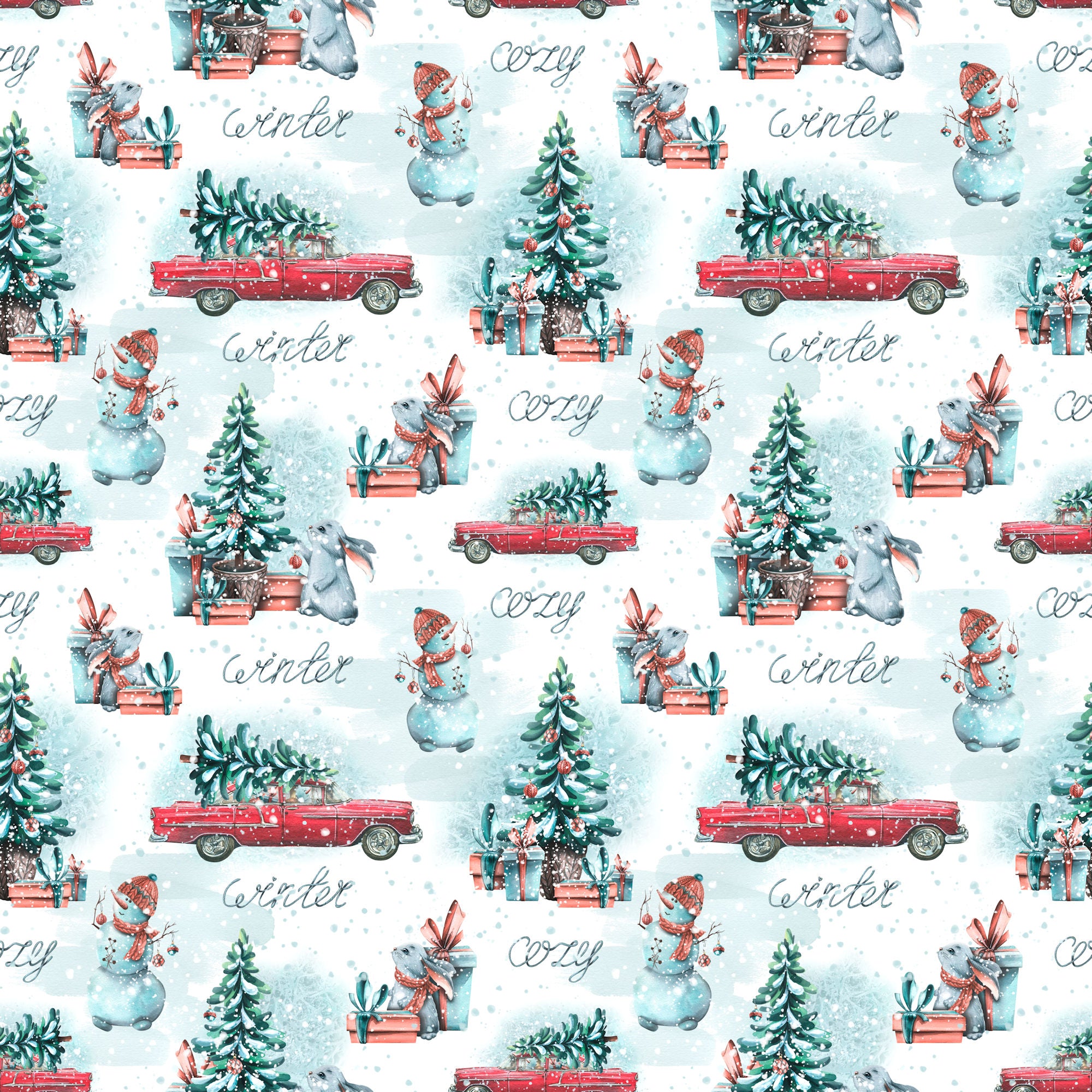 Cozy Winter Collection Dashing Through The Snow 12 x 12 Double-Sided Scrapbook Paper by SSC Designs