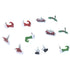 Christmas Mix Brads Scrapbook or Card Embellishments by Eyelet Outlet - Pkg. of 12