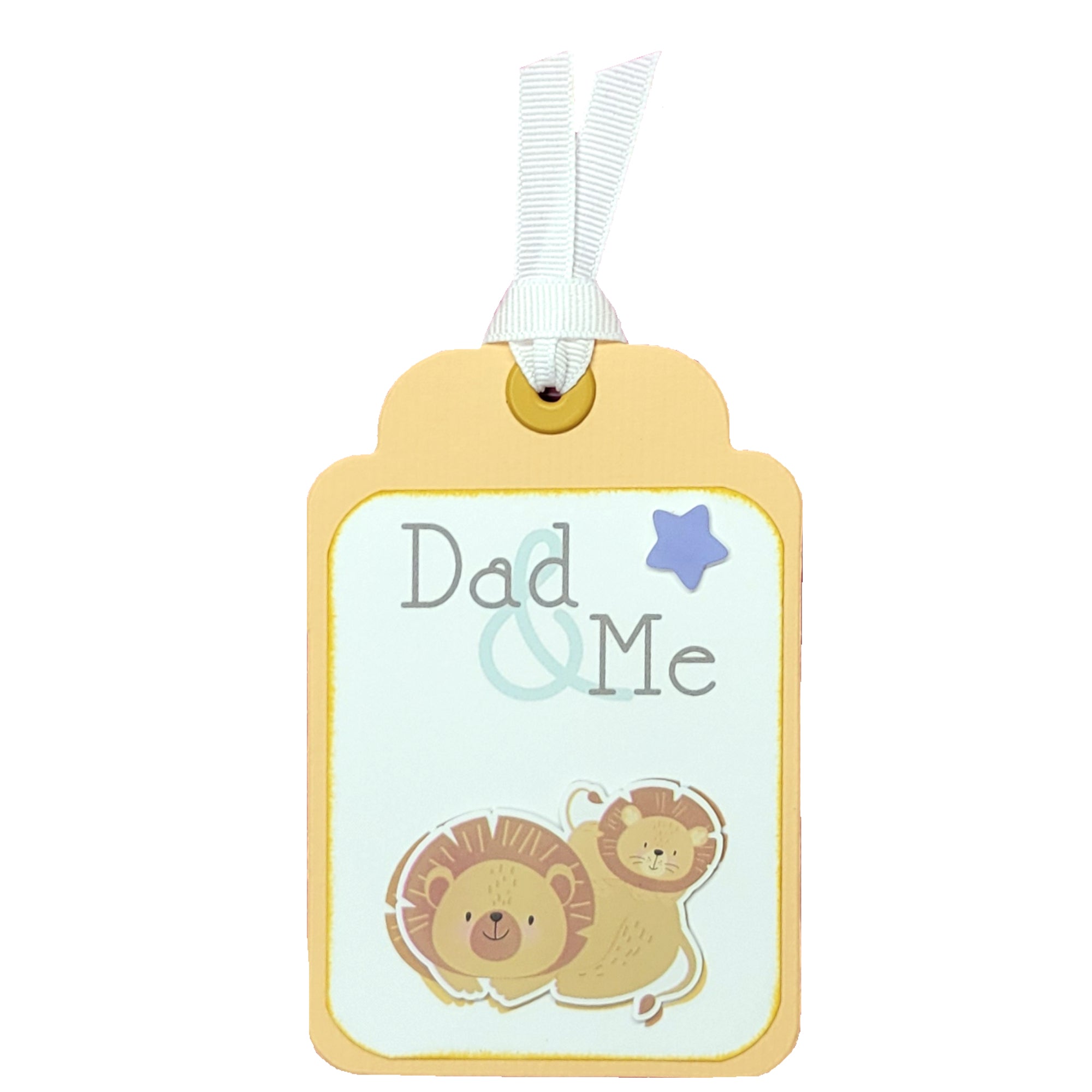 Hush Little Baby Collection 3 x 5 Dad & Me Tag Scrapbook Embellishment by SSC Designs