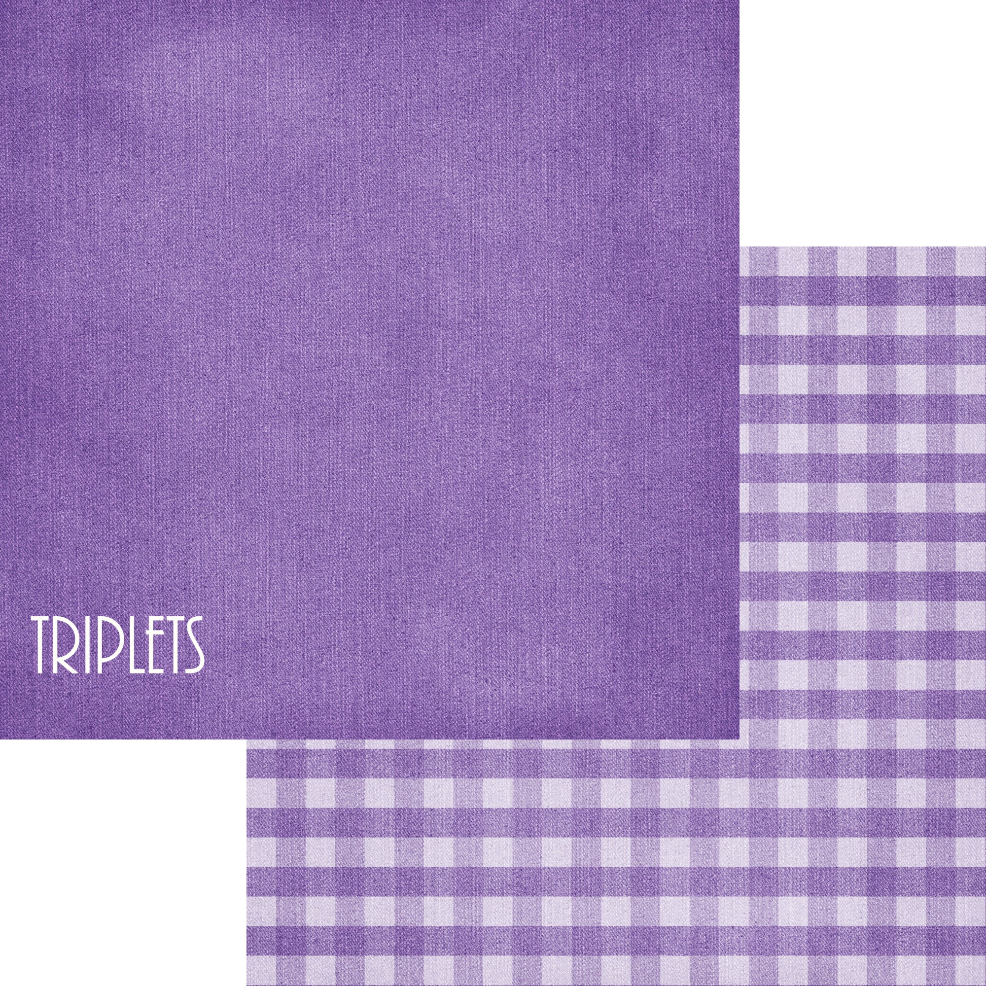 Family Collection Triplets 12 x 12 Double-Sided Scrapbook Paper by SSC Designs