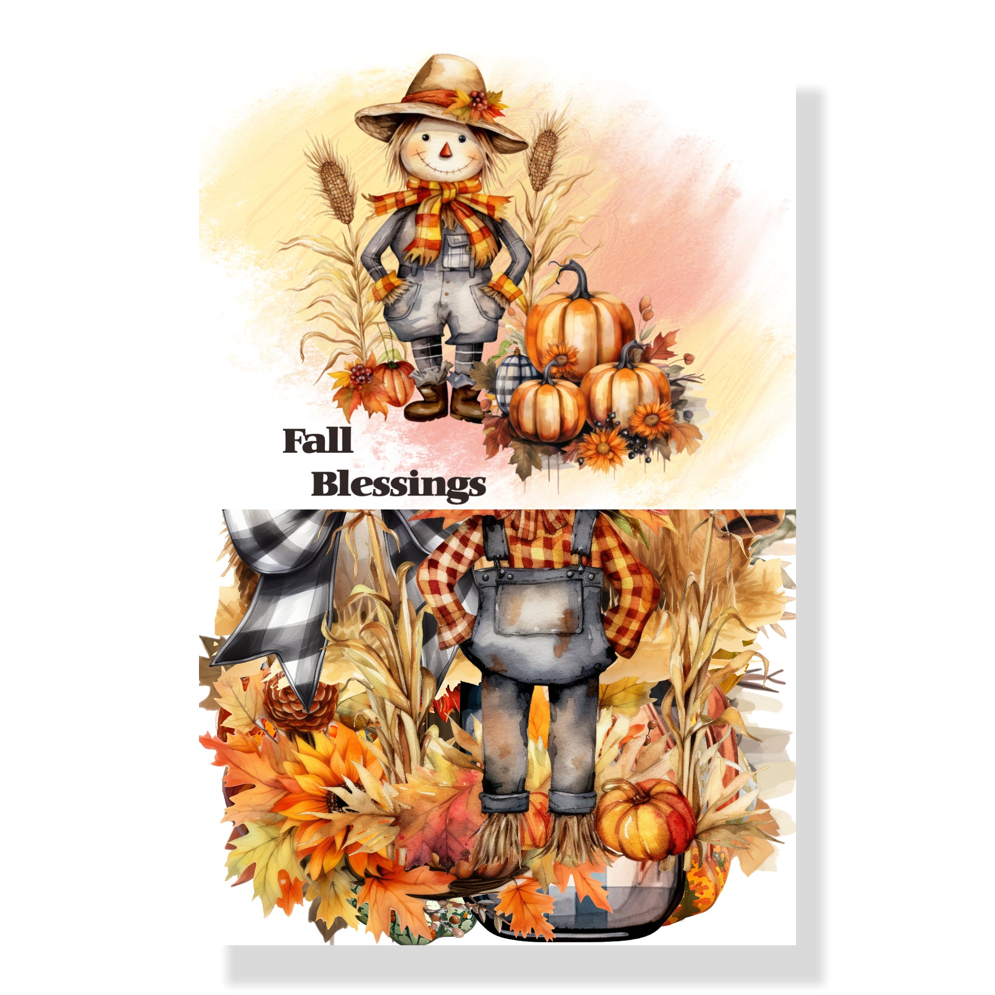 Fall Blessings Collection Laser Cut Scrapbook Ephemera Embellishments by SSC Designs