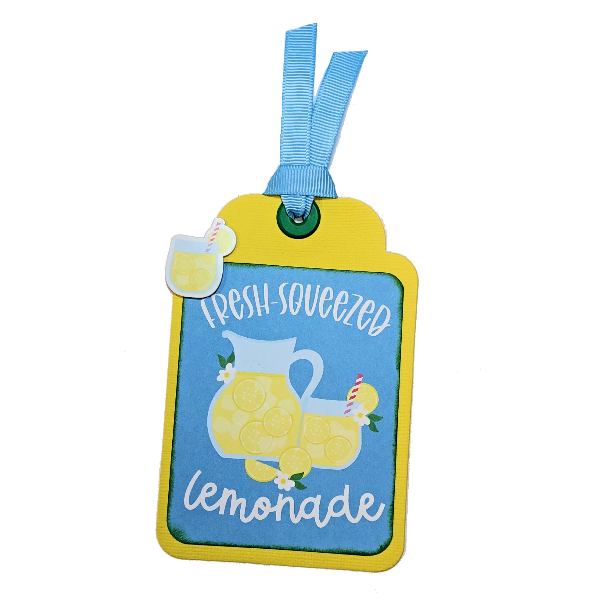 Sun Kissed Collection Fresh Squeezed Lemonade Tag 3 x 5 Coordinating Scrapbook Tag Embellishment by SSC Designs