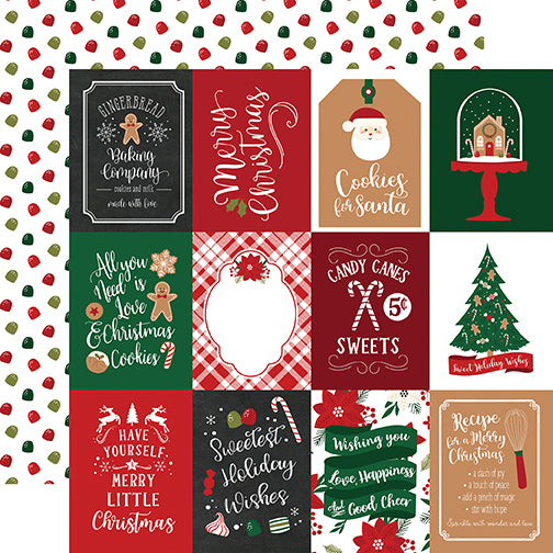 A Gingerbread Christmas Collection 12 x 12 Scrapbook Paper & Sticker Pack by Echo Park Paper