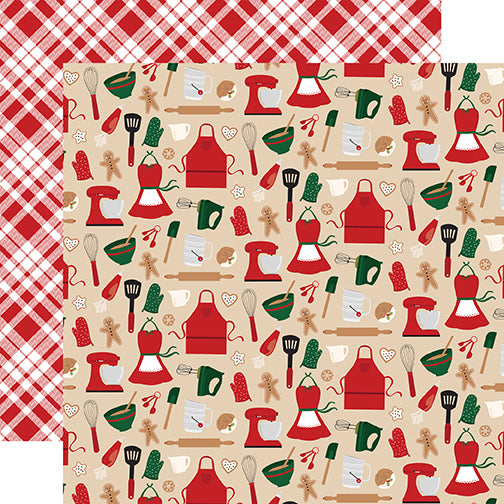 A Gingerbread Christmas Collection 12 x 12 Scrapbook Paper & Sticker Pack by Echo Park Paper