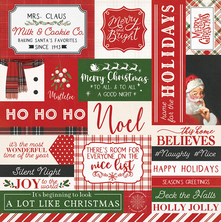 Holly & Ivy Collection Noel 12 x 12 Double-Sided Scrapbook Paper by Photo Play Paper