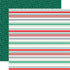 Happy Holidays Collection Seasonal Stripes 12 x 12 Double-Sided Scrapbook Paper by Carta Bella